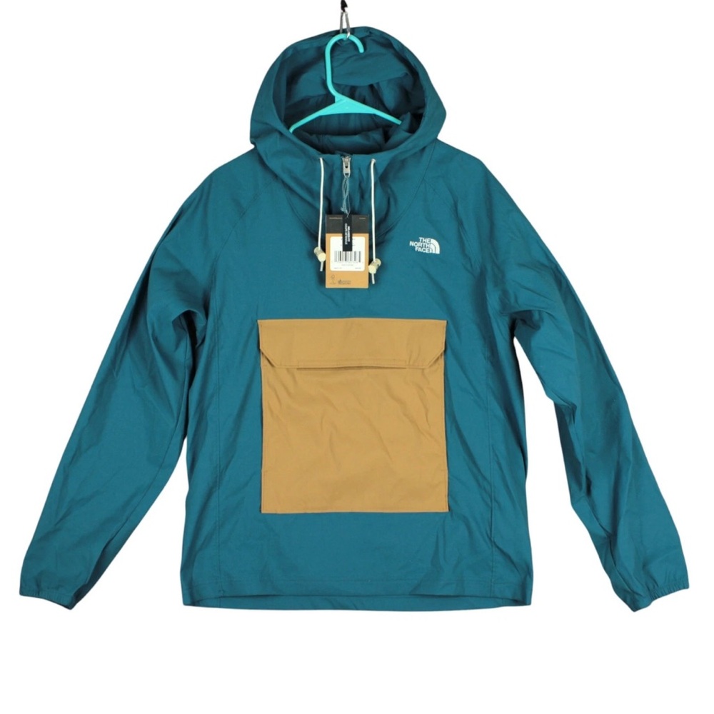 The North Face Class V Pullover Jacket Mens Small Blue Weather Hooded Packable